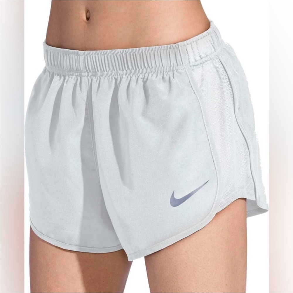 Nike White/Grey Tempo Running Shorts - Picture 1 of 6